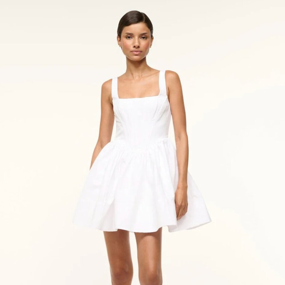 STAUD Landscape Dress in White - NWT, Size 4